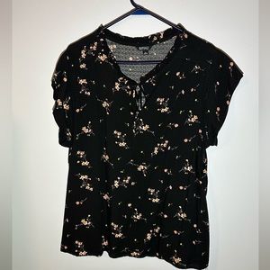 Black Floral Blouse